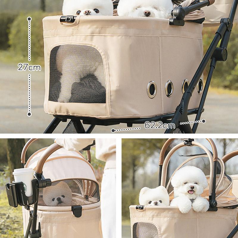 Factory Direct Sale Luxury 4 wheel pet stroller