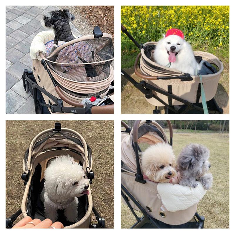 Factory Direct Sale Luxury 4 wheel pet stroller