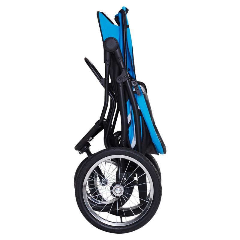 Pet Stroller Carrier Travel With Large Wheels