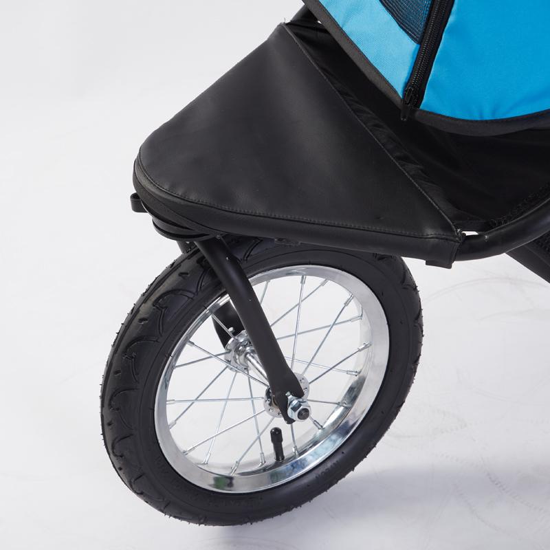 Pet Stroller Carrier Travel With Large Wheels