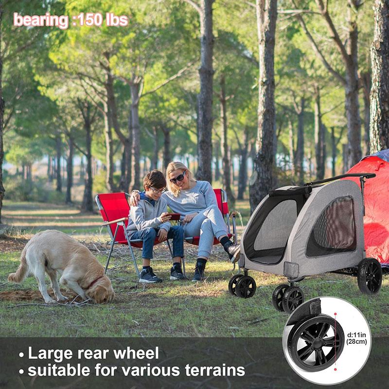 Luxury 4 Wheels Lightweight Foldable Pet Stroller