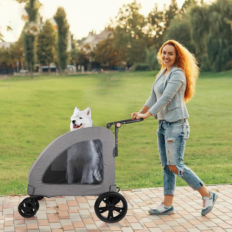 Luxury 4 Wheels Lightweight Foldable Pet Stroller