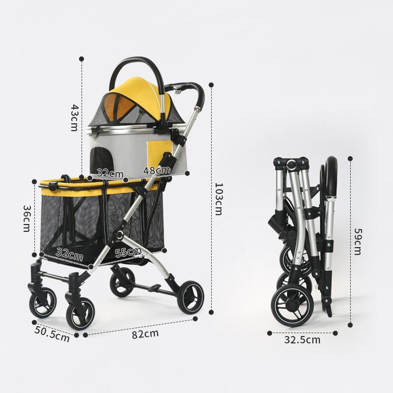 Designer Diy foldable pet cat stroller