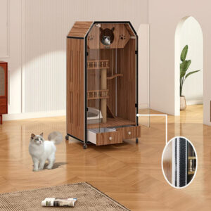 Cat Villa Household Solid Wood Cat Cabinet