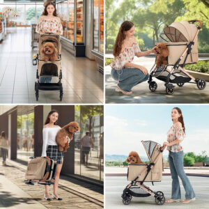 New Design 2-in-1 Large Capacity Pet Stroller