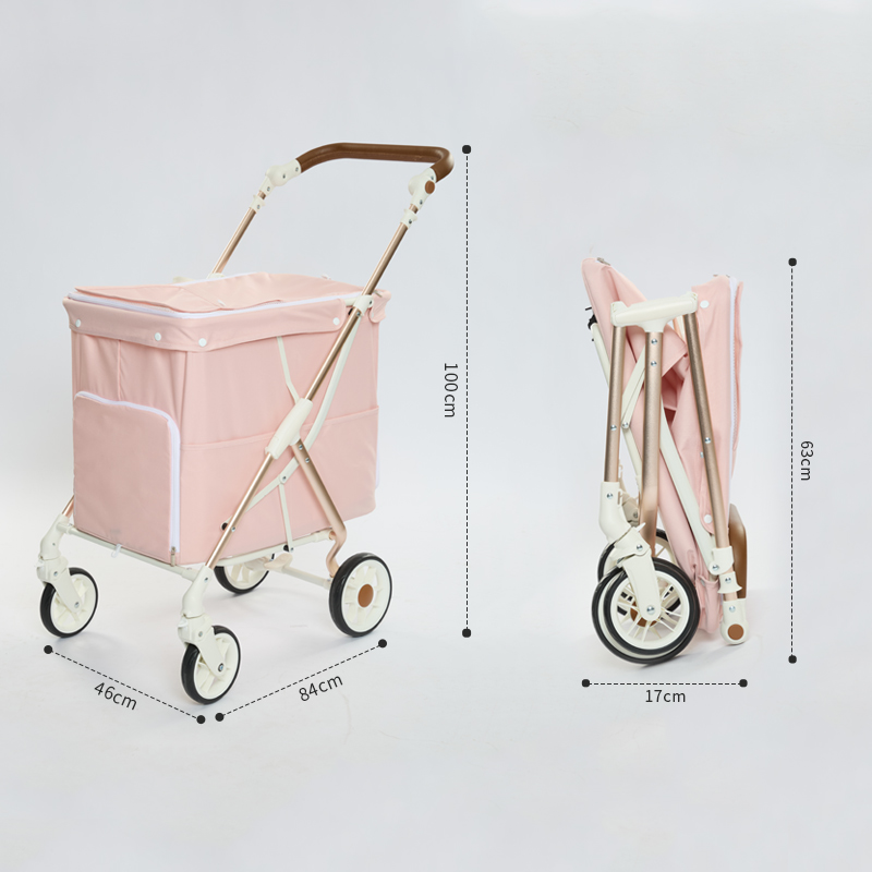 One-touch Folding Storage Pet Stroller