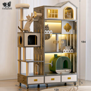 Ocean Wooden Indoor Cat Climbing Frame Cat House