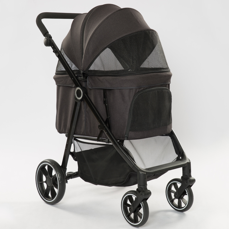 Medium and large dog stroller on universal wheels