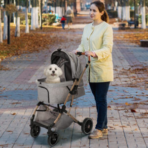 Reversible direction Best puppy dog stroller under $50 for medium dog